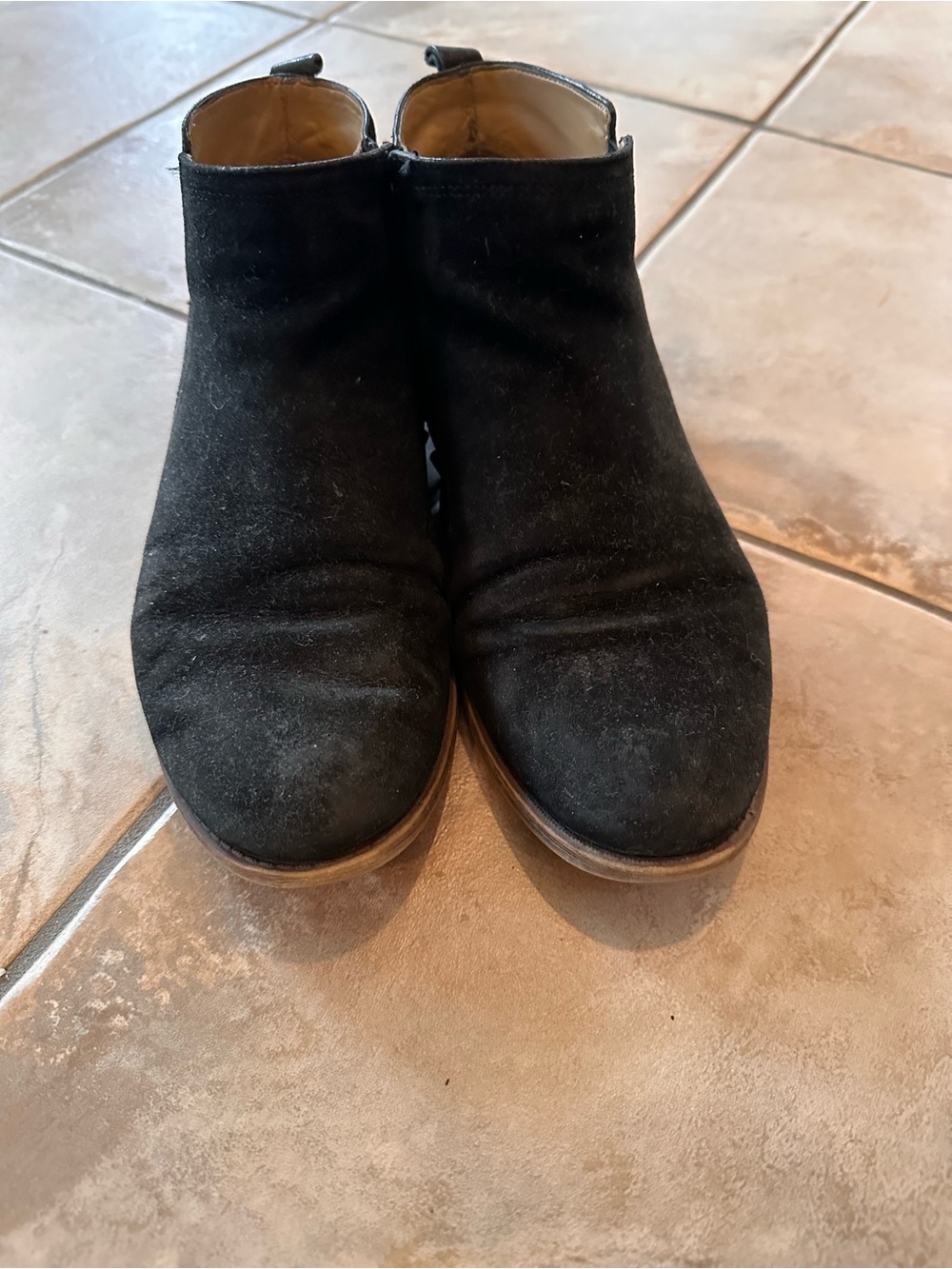 Franco Sarto Black Suede Ankle Booties Woman’s 8.5